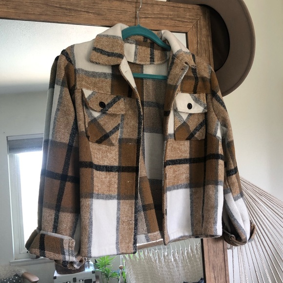 SHEIN Jackets & Blazers - Plaid Jacket
